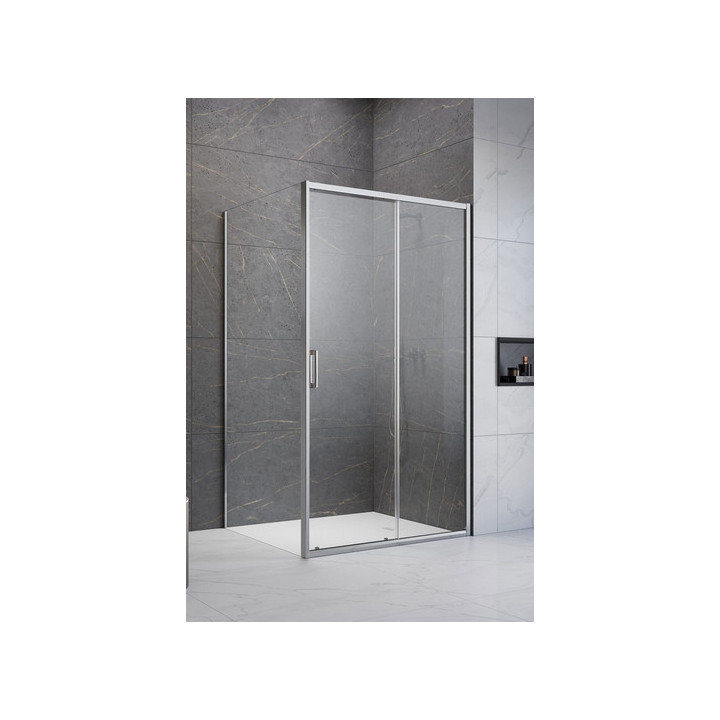 Drzwi Radaway Fuenta New KDJ B 90 cm, LEWE, chrom, szkło przeźroczyste EasyClean