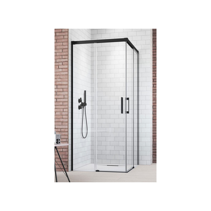 Kabina prysznicowa 100Rx80Lcm szkło przejrzyste chrom Radaway Idea Kdd, 387062-01-01R+387061-01-01L