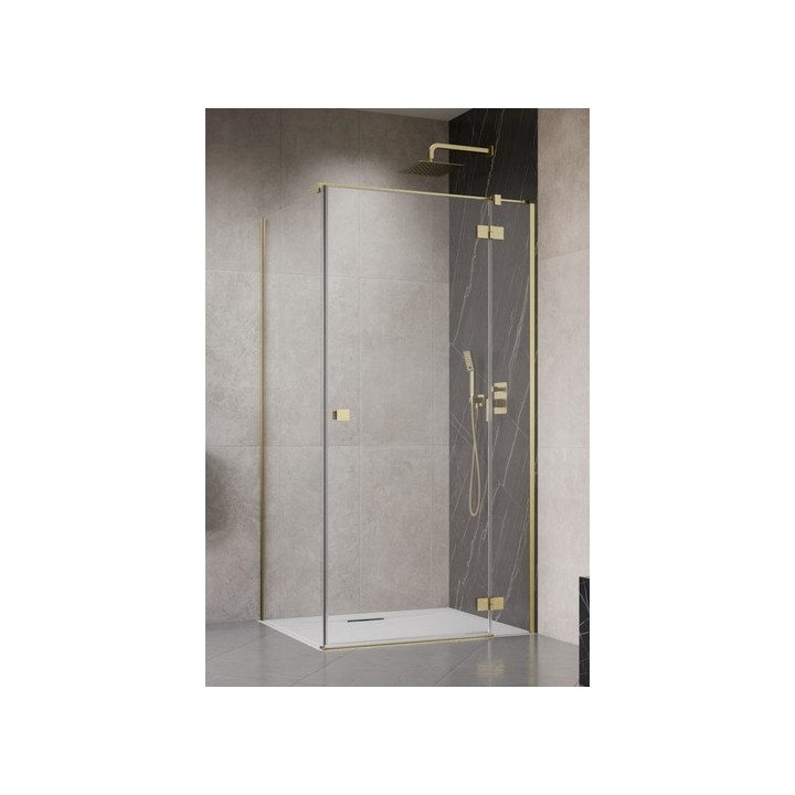 Ścianka boczna S1 70 Radaway Essenza New Black KDJ 66.7-68.2-200cm, profil czarny, szkło przejrzyste