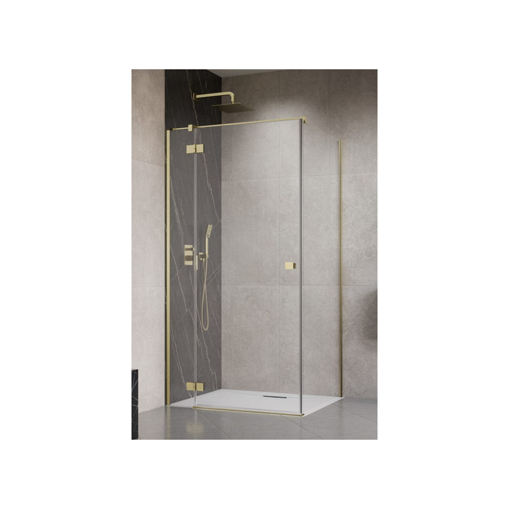 Ścianka boczna S1 70 Radaway Essenza New Black KDJ 66.7-68.2-200cm, profil czarny, szkło przejrzyste