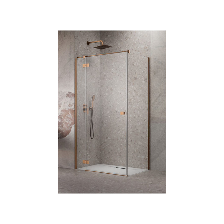 Ścianka boczna S1 70 Radaway Essenza New Black KDJ 66.7-68.2-200cm, profil czarny, szkło przejrzyste