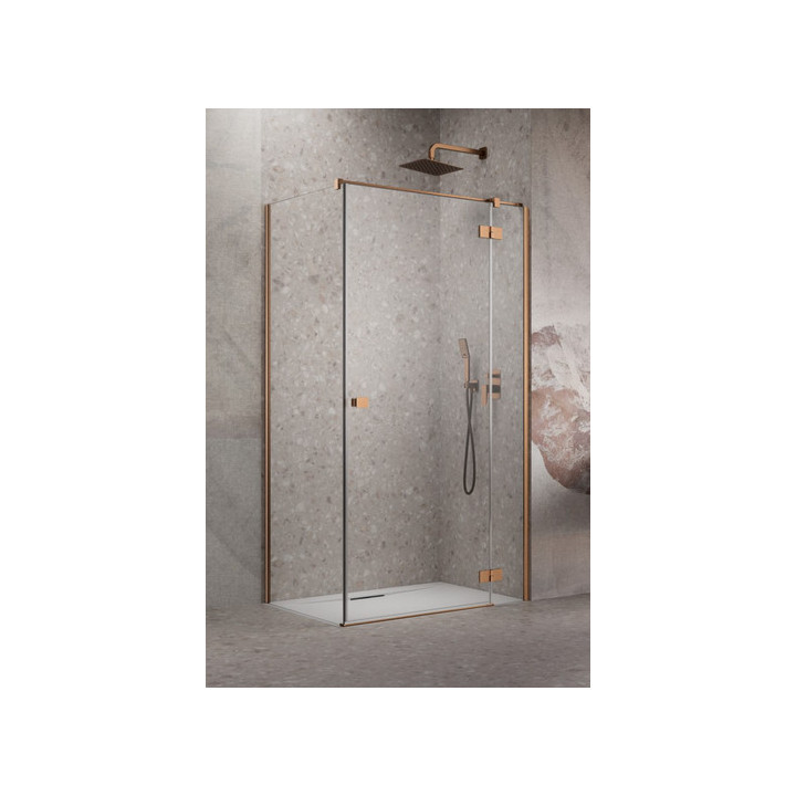 Ścianka boczna S1 70 Radaway Essenza New Black KDJ 66.7-68.2-200cm, profil czarny, szkło przejrzyste