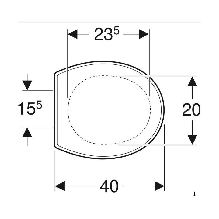 Umywalka prostokątna 120x48,5cm z dwoma otworami  Geberit iCon, biała