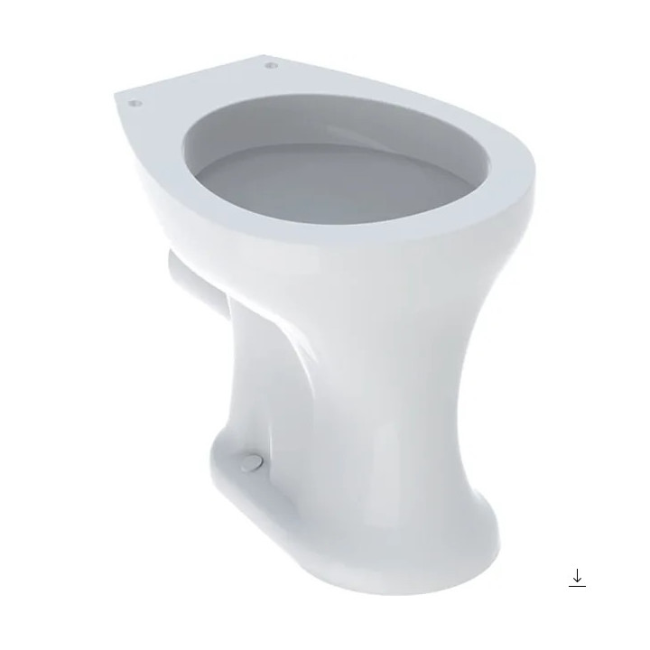 Stojąca miska WC dla dzieci z dekoracyjnymi nóżkami, z nakładkami do siedzenia ,lejowa, Geberit Bambini, biała