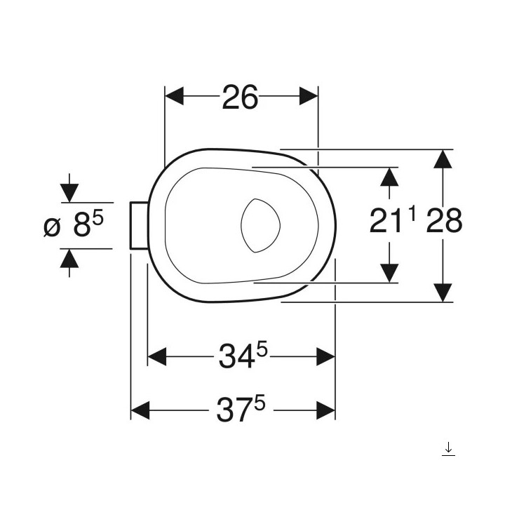 Stojącamiska WC dla dzieci z dekoracyjnymi nóżkami ,lejowa, Geberit Bambini, biała