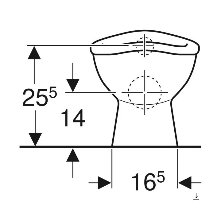 Stojącamiska WC dla dzieci z dekoracyjnymi nóżkami ,lejowa, Geberit Bambini, biała