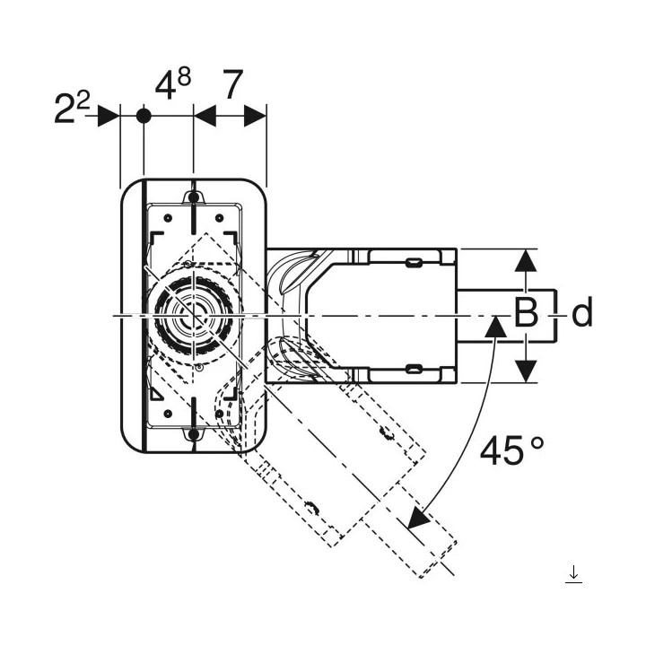 Zestaw montażowy Geberit, do systemów spłukiwania WC z elektronicznym uruchamianiem, zasilacz 12V