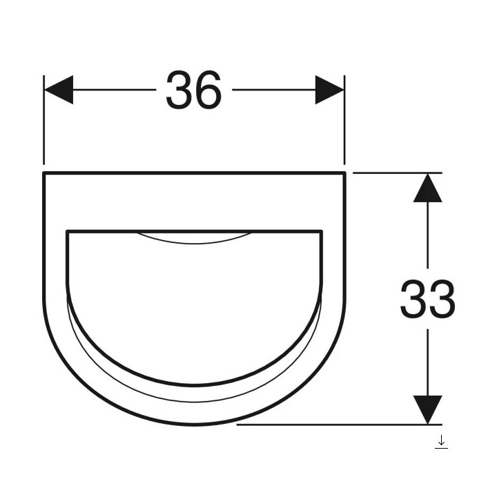 Umywalka narożna ścienna  Geberit iCon, biała