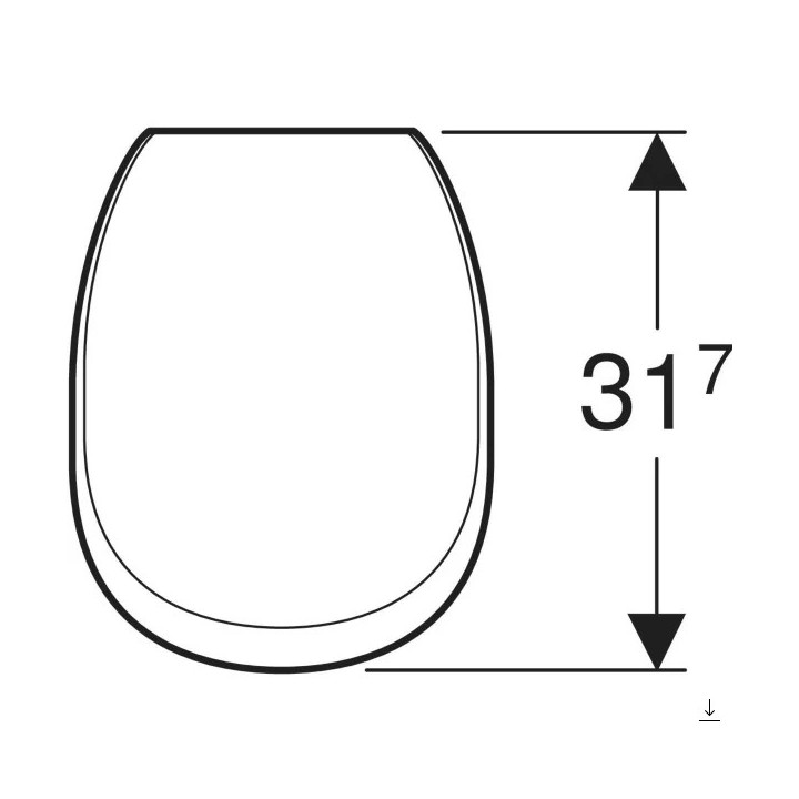Pisuar Geberit Flow,dopływ z tyłu, odpływ do tyłu, biała