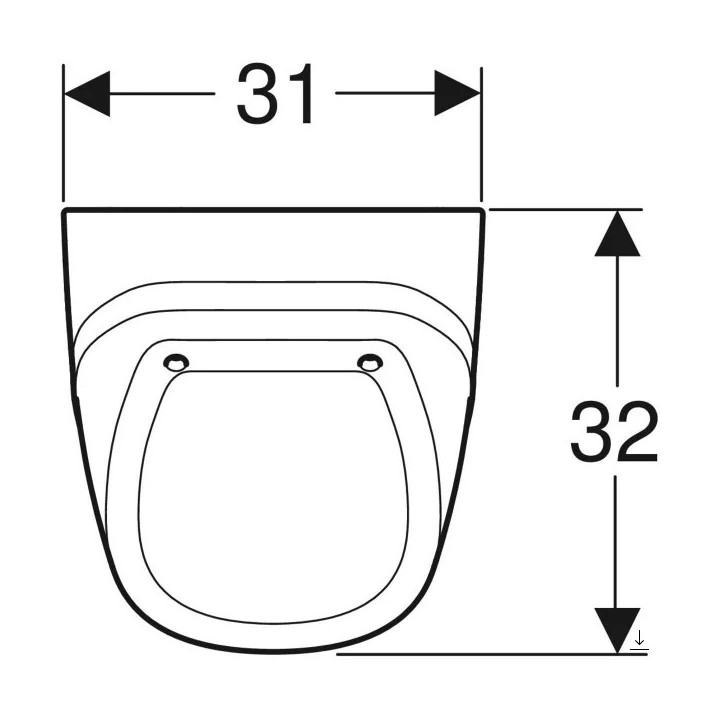 Pisuar Geberit Flow,dopływ z tyłu, odpływ do tyłu, biała