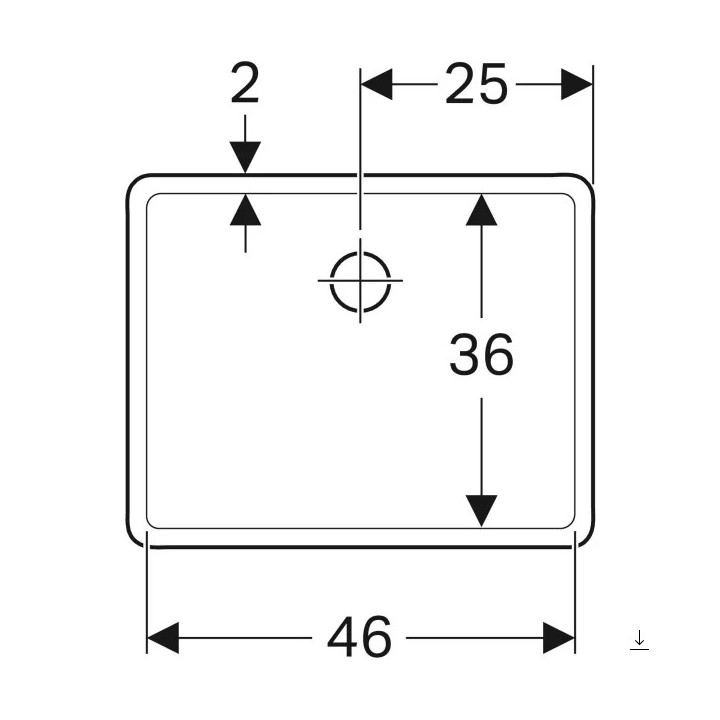 Umywalka wielofunkcyjna z przelewem  Geberit Publica Garda,  biała