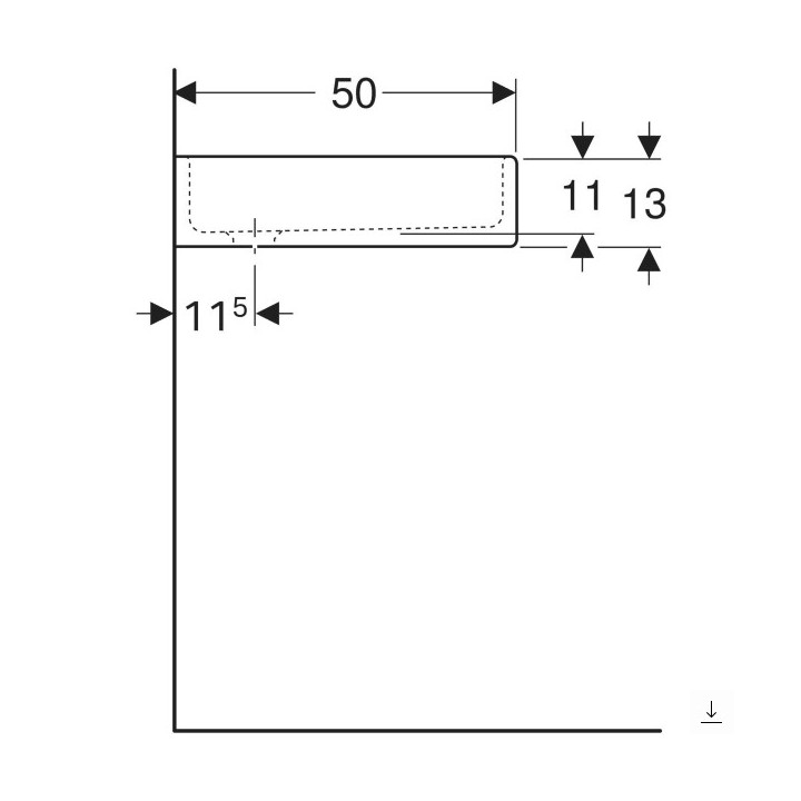 Umywalka wielofunkcyjna z przelewem  Geberit Publica Garda,  biała