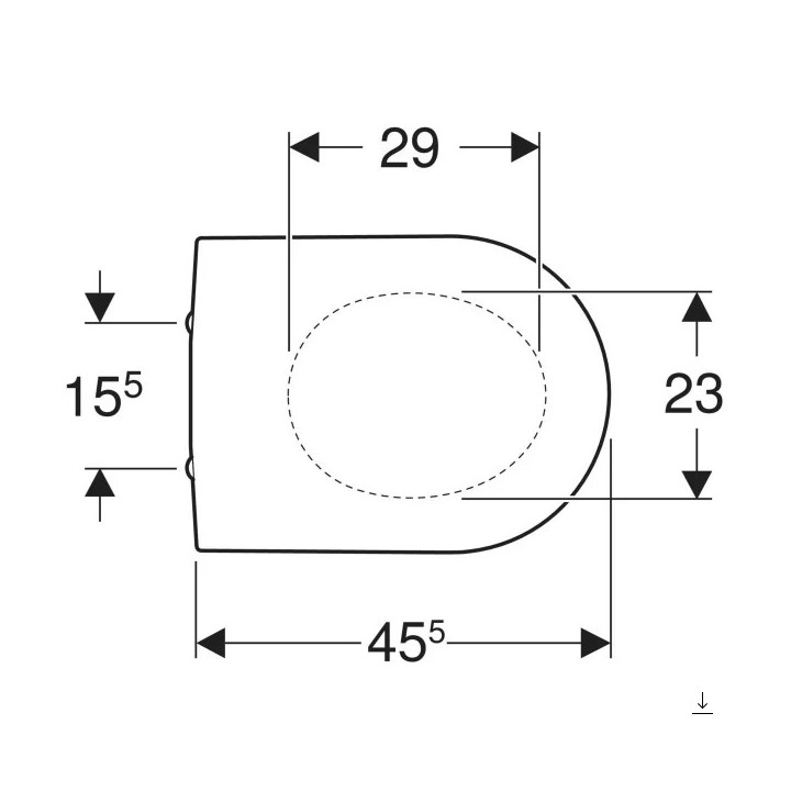 Umywalka wielofunkcyjna z przelewem 50x39cm Geberit Publica Garda,  biała