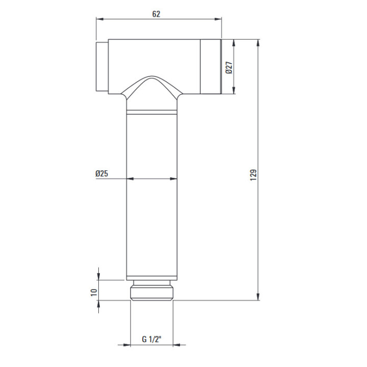 Bateria bidetowa jednouchwytowa  Deante Alpina, chrom