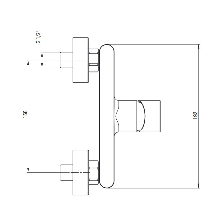 Bateria prysznicowa jednouchwytowa z dźwignią Clinic Deante Alpina, chrom