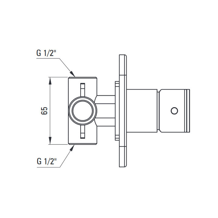Bateria prysznicowa jednouchwytowa ścienna Deante Alpina, chrom