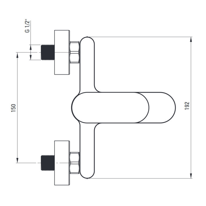 Bateria umywalkowo jednouchwytowa z ograniczeniem temperatury , Deante Alpina, chrom