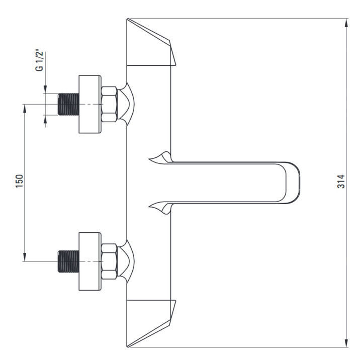 Bateria umywalkowa jednouchwytowa podtynkowa, Deante Anemon, nero
