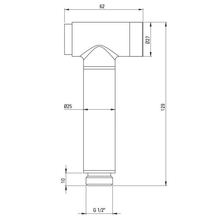 Bateria bidetowa jednouchwytowa stojąca, Deante Arnika, chrom