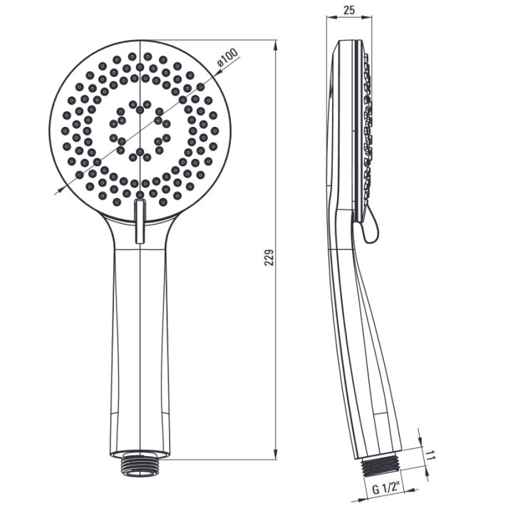 Bateria wannowa jednouchwytowa ścienna, Deante Arnika, nero