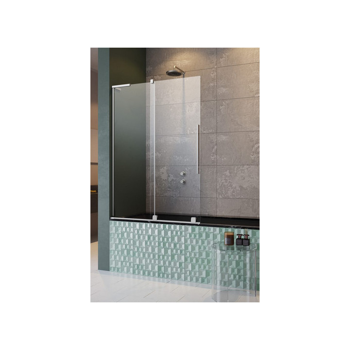 Parawan nawannowy Radaway Furo SL PND II 110, lewy, szkło przejrzyste, 110x150cm, przesuwny, profil złoty szczotkowany