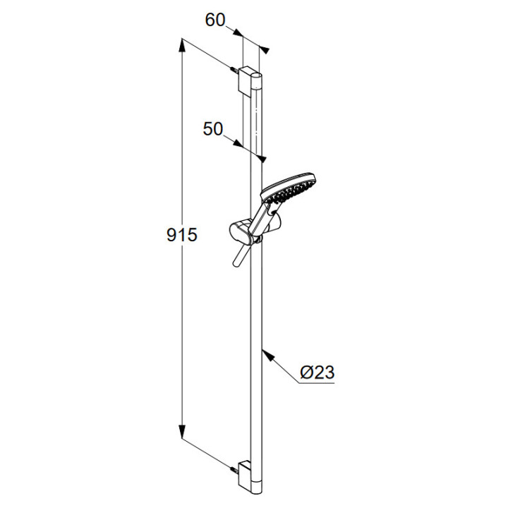 Zestaw wannowo-natryskowy, Kludi Dive X , czarny mat