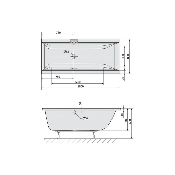 Wanna narożna 140x140x42cm Polysan ALEXANDRA, biała