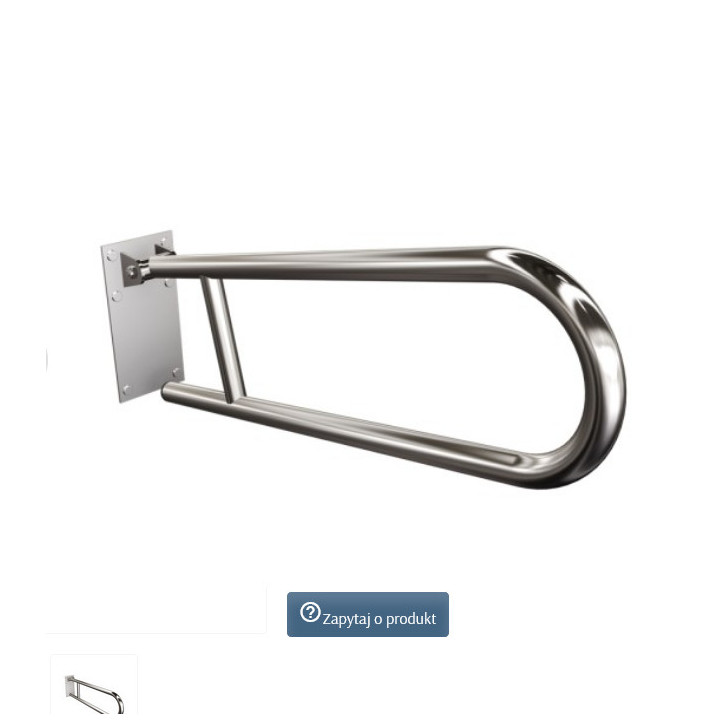 Uchwyt półokrągły uchylny z płytą 60cm, Andex, stal nierdzewna polerowana