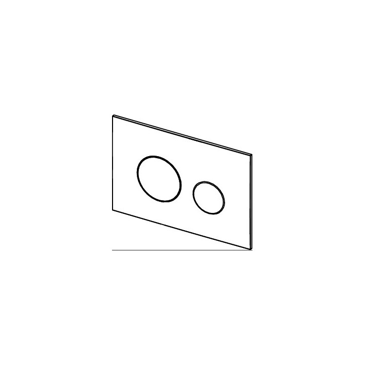 Przycisk spłukujący do WC TECEsolid z metalu, spłukiwanie dwoma ilościami wody - stal nierdzewna szczotkowana