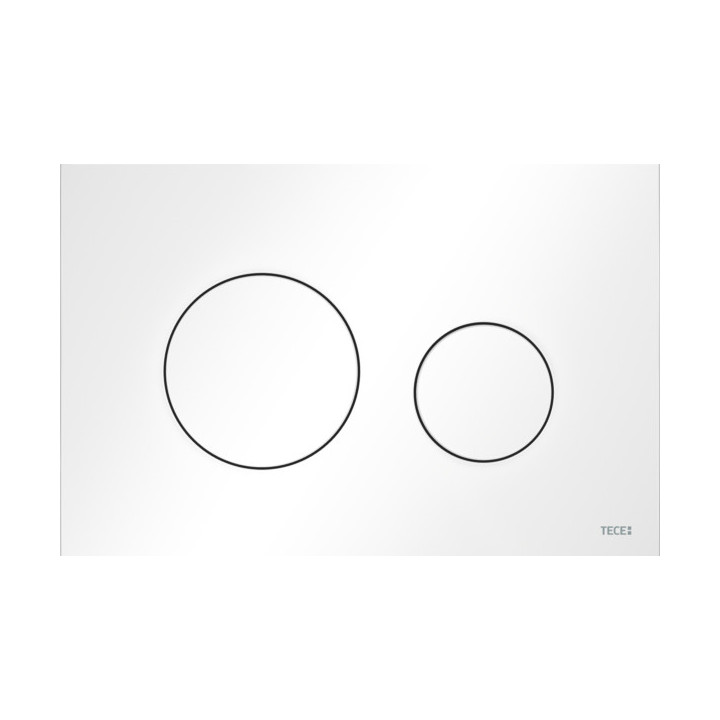 Przycisk spłukujący do WC TECEsolid z metalu, spłukiwanie dwoma ilościami wody - stal nierdzewna szczotkowana