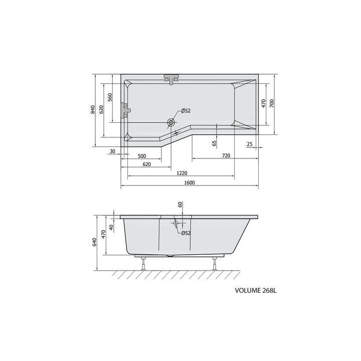 Wanna prostokątna190x90x45cm Polysan GARDA, biała