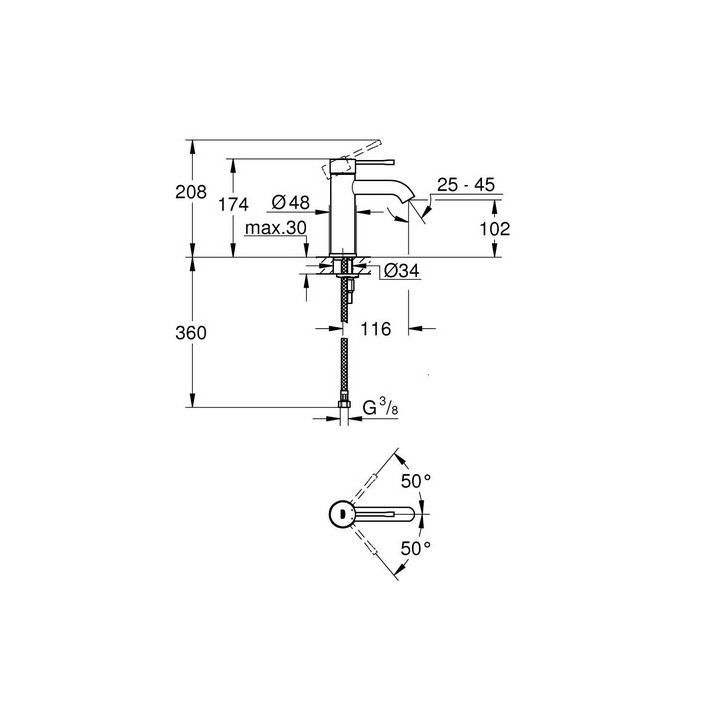 Bateria Grohe Essence New umywalkowa - brushed cool sunrise