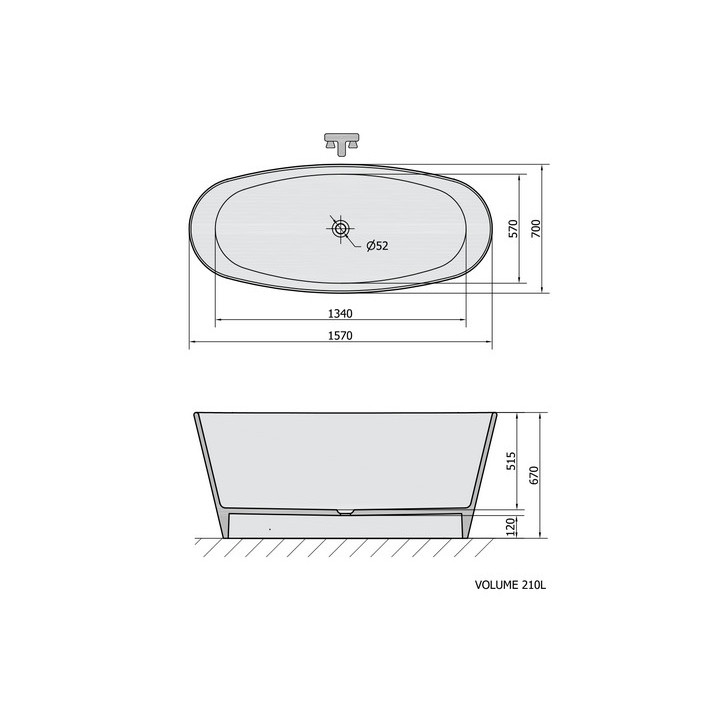 Wanna akrylowa 175x80x47cm Polysan VIVA D, biała