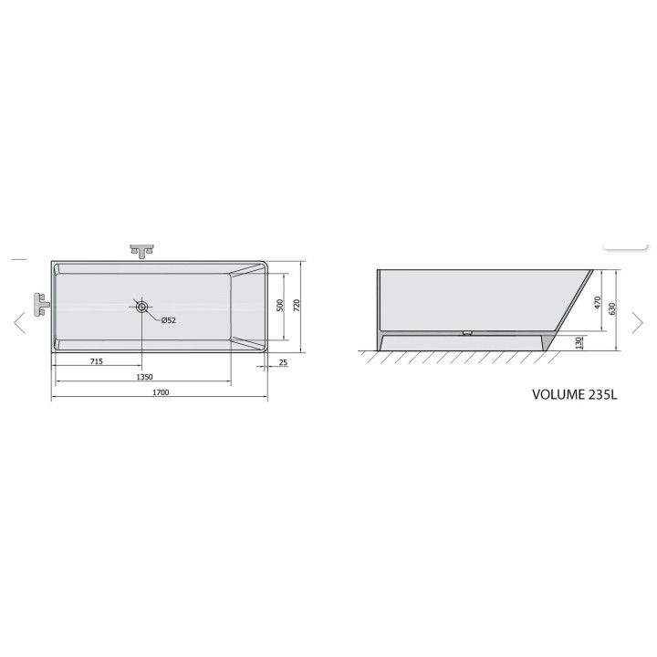 Wanna wolnostojąca 157x70x67cm Polysan TESS, biała