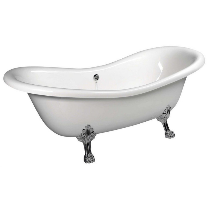 Wanna wolnostojąca 188x80x71cm Polysan CHARLESTON, nogi białe, biała