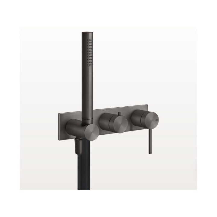 Bateria natryskowa Gessi Anello, podtynkowa, 2 wyjścia wody, zestaw natryskowy, chrom