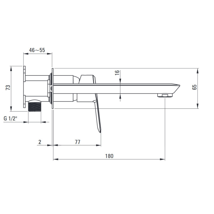 Bateria prysznicowa podtynkowa z przełącznikiem natrysku, Deante Arnika, złoty