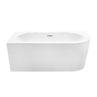 Wanna asymetryczna Besco Avita A-line z syfonem z napełnieniem przez przelew, 160x75cm, wersja lewa, akrylowa, biała