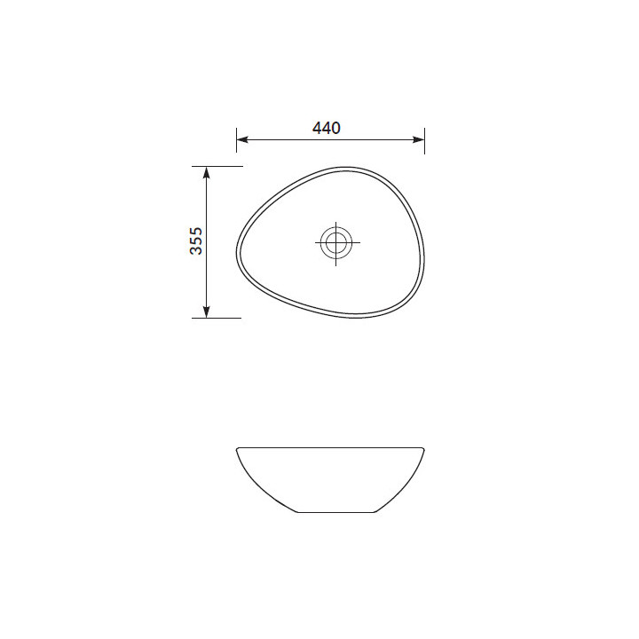 Korek ceramiczny Cersanit Moduo, do umywalek bez przelewu, biały