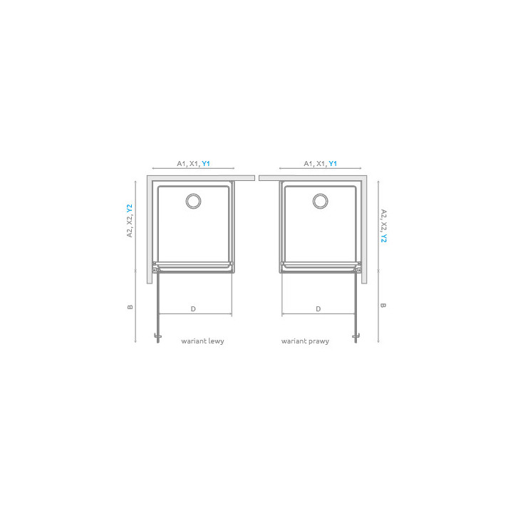 Drzwi prysznicowe Radaway Nes Black KDJ I Factory 100, prawe, czarny wzór, 1000x2000mm