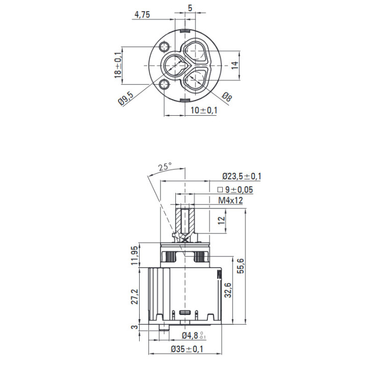 Bateria umywalkowa podtynkowa, Deante Silia, bianco