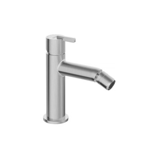 Bateria umywalkowa  z prostokątną wylewką, Deante Silia, stal szczotkowana