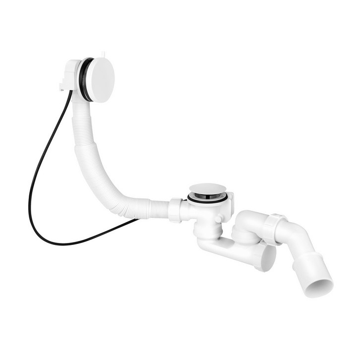 Zestaw wannowy pop-up automatyczny SLIM,McAlpine ,biały