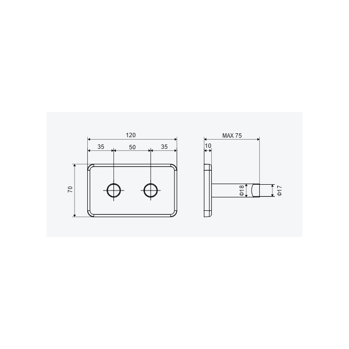 Rozeta maskująca Excellent Volaro, biały