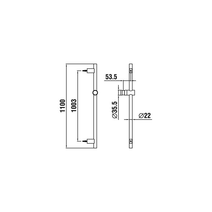 Drążek natryskowy Laufen TwinGliss dł. 1100 mm