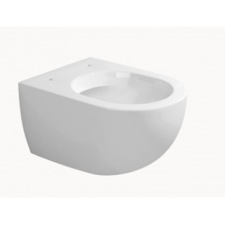Miska wisząca WC Flaminia Link 56 x 36 x 20 cm, czarna na zewnątrz/biała wewnątrz, zdobienie, goclean- sanitbuy.pl