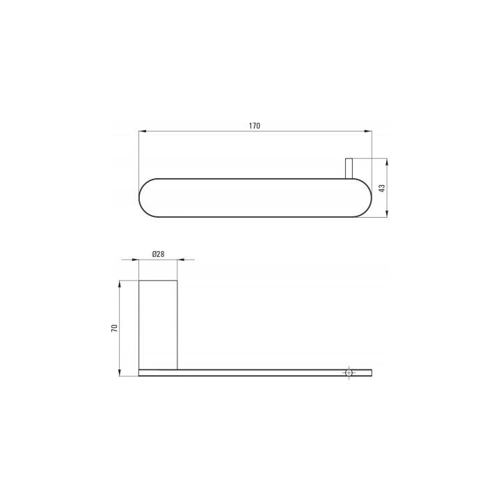 Przyłącze kątowe Deante Cascada okrągłe - chrom 