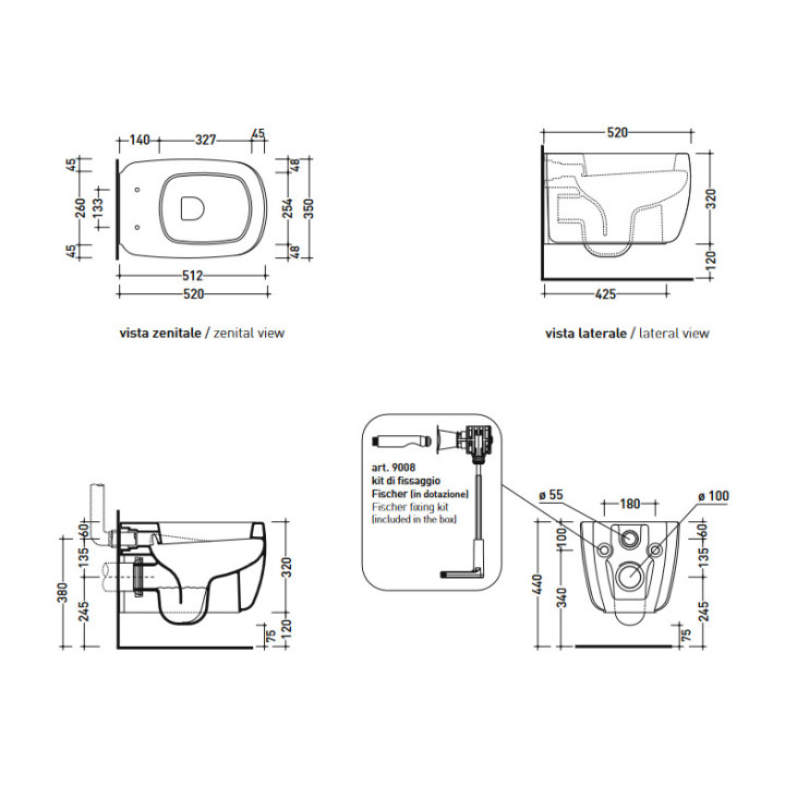 Miska Flaminia Mono wisząca- sanitbuy.pl