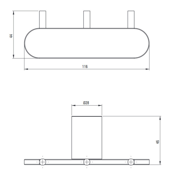 Haczyk potrójny, Deante Round, złoto szczotkowane