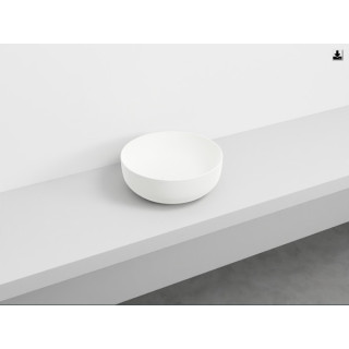 Umywalka nablatowa Cielo La Bacinello Era, okrągła, 40cm, bez przelewu, biały połysk